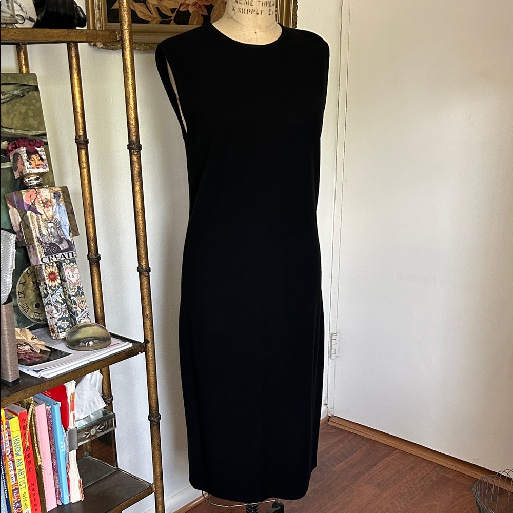 Vince Jersey Elegant Black Sleeveless Dress